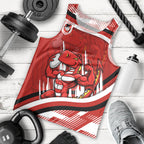 Dragons Rugby Mascot Men Tank Top Fierce Athlete Graphic in Sports Style