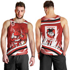 Dragons Rugby Mascot Men Tank Top Fierce Athlete Graphic in Sports Style