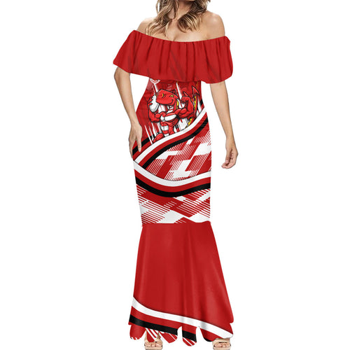 Dragons Rugby Mascot Mermaid Dress Fierce Athlete Graphic in Sports Style