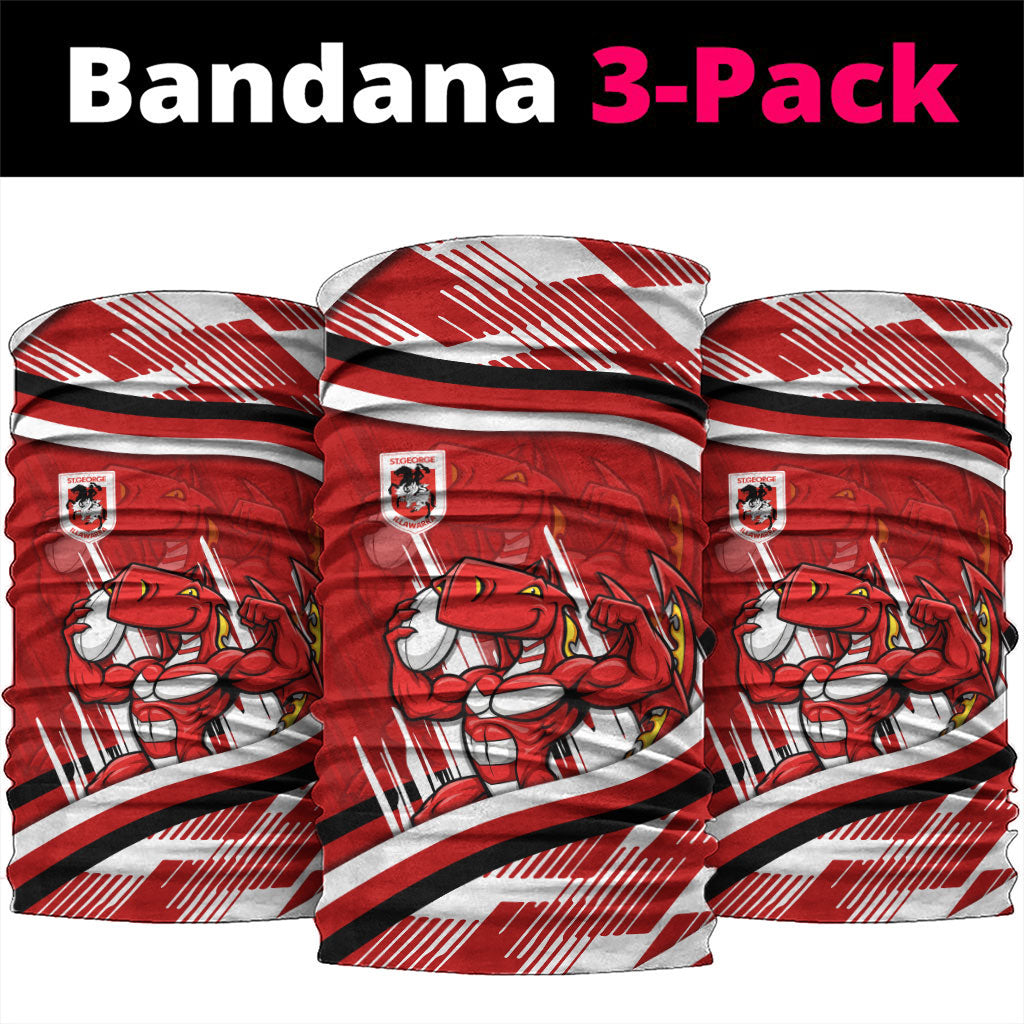 Dragons Rugby Mascot Neck Gaiter Fierce Athlete Graphic in Sports Style