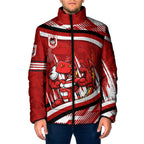 Dragons Rugby Mascot Padded Jacket Fierce Athlete Graphic in Sports Style