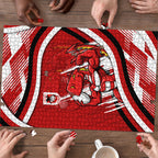 Dragons Rugby Mascot Puzzle Fierce Athlete Graphic in Sports Style