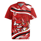 Dragons Rugby Mascot Rugby Jersey Fierce Athlete Graphic in Sports Style