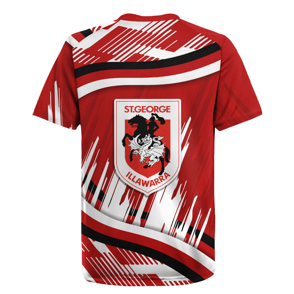 Dragons Rugby Mascot Rugby Jersey Fierce Athlete Graphic in Sports Style