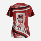 Dragons Rugby Mascot Scrub Top Fierce Athlete Graphic in Sports Style