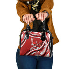 Dragons Rugby Mascot Shoulder Handbag Fierce Athlete Graphic in Sports Style