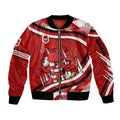 Dragons Rugby Mascot Sleeve Zip Bomber Jacket Fierce Athlete Graphic in Sports Style