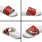 Dragons Rugby Mascot Slide Sandals Fierce Athlete Graphic in Sports Style