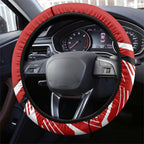 Dragons Rugby Mascot Steering Wheel Cover Fierce Athlete Graphic in Sports Style