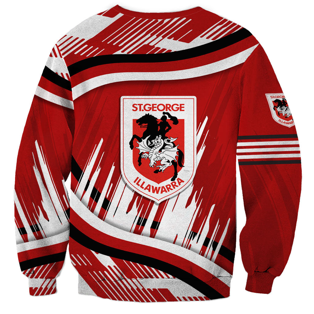 Dragons Rugby Mascot Sweatshirt Fierce Athlete Graphic in Sports Style