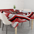 Dragons Rugby Mascot Tablecloth Fierce Athlete Graphic in Sports Style
