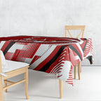 Dragons Rugby Mascot Tablecloth Fierce Athlete Graphic in Sports Style