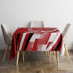Dragons Rugby Mascot Tablecloth Fierce Athlete Graphic in Sports Style
