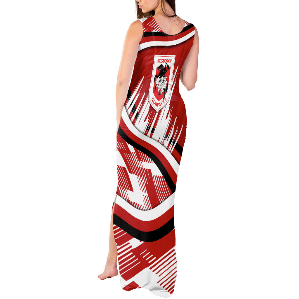 Dragons Rugby Mascot Tank Maxi Dress Fierce Athlete Graphic in Sports Style