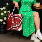 Dragons Rugby Mascot Tote Bag Fierce Athlete Graphic in Sports Style