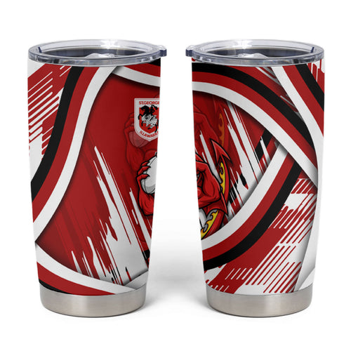 Dragons Rugby Mascot Tumbler Cup Fierce Athlete Graphic in Sports Style