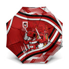 Dragons Rugby Mascot Umbrella Fierce Athlete Graphic in Sports Style