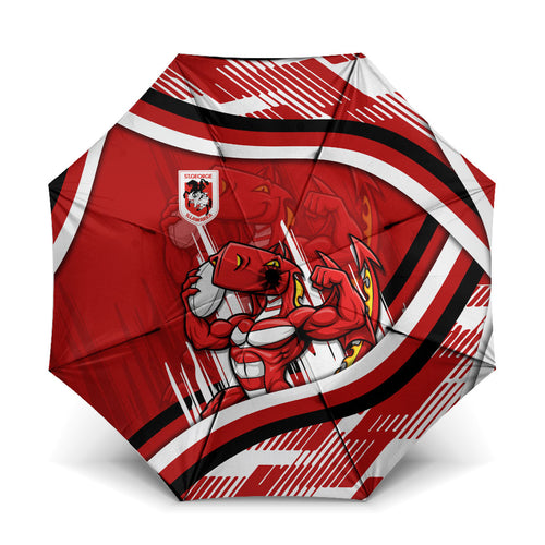Dragons Rugby Mascot Umbrella Fierce Athlete Graphic in Sports Style