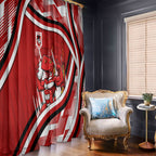Dragons Rugby Mascot Window Curtain Fierce Athlete Graphic in Sports Style