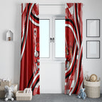 Dragons Rugby Mascot Window Curtain Fierce Athlete Graphic in Sports Style