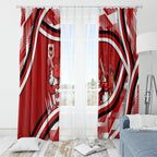 Dragons Rugby Mascot Window Curtain Fierce Athlete Graphic in Sports Style
