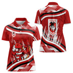 Dragons Rugby Mascot Women Polo Shirt Fierce Athlete Graphic in Sports Style