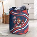 Roosters Rugby Mascot Laundry Basket Fierce Athlete Graphic in Sports Style