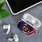 Roosters Rugby Mascot AirPods Case Fierce Athlete Graphic in Sports Style