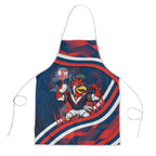 Roosters Rugby Mascot Apron Fierce Athlete Graphic in Sports Style