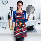 Roosters Rugby Mascot Apron Fierce Athlete Graphic in Sports Style
