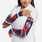 Roosters Rugby Mascot Arm Sleeves Fierce Athlete Graphic in Sports Style