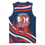 Roosters Rugby Mascot Basketball Jersey Fierce Athlete Graphic in Sports Style