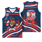 Roosters Rugby Mascot Basketball Jersey Fierce Athlete Graphic in Sports Style