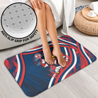 Roosters Rugby Mascot Bathroom Set Fierce Athlete Graphic in Sports Style