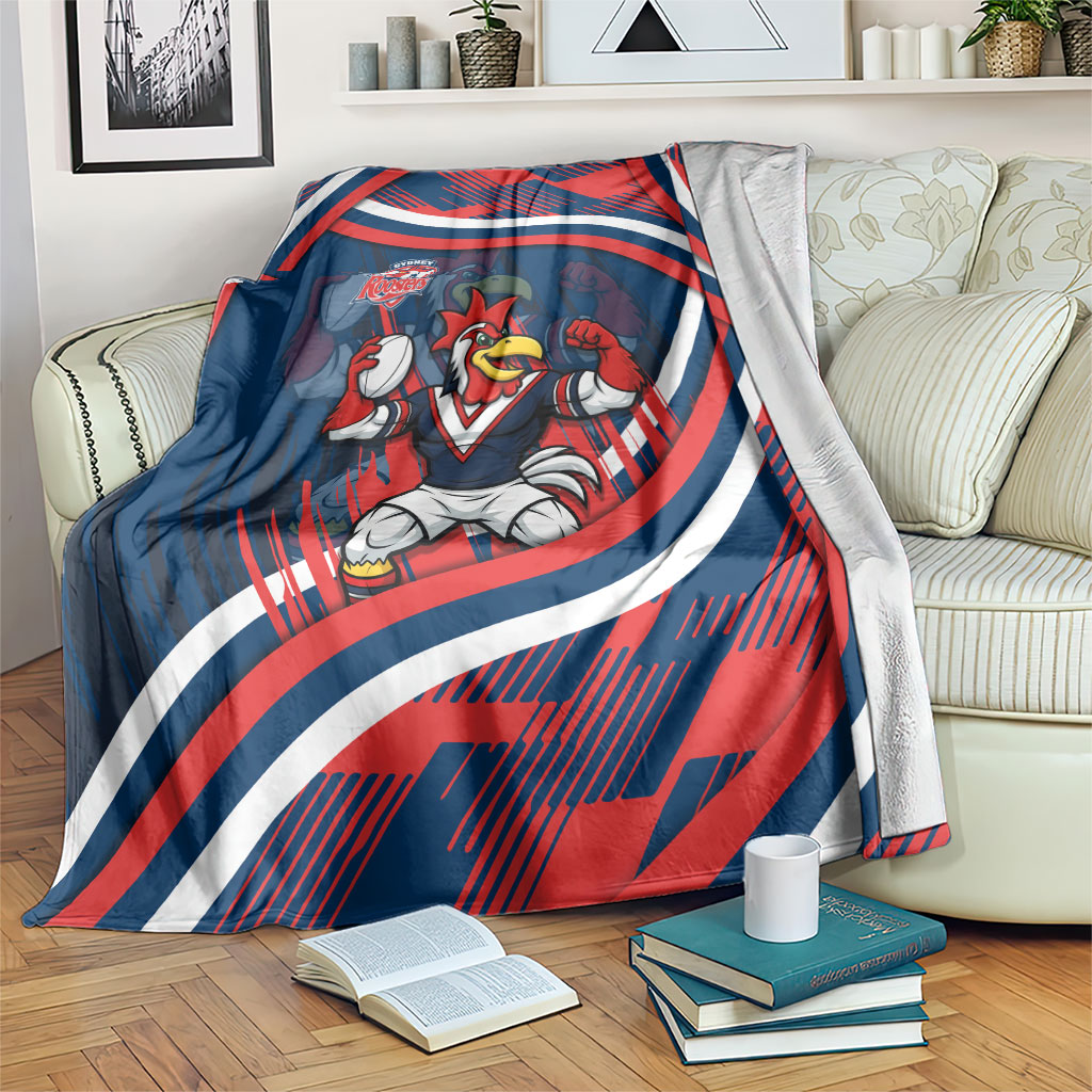 Roosters Rugby Mascot Blanket Fierce Athlete Graphic in Sports Style