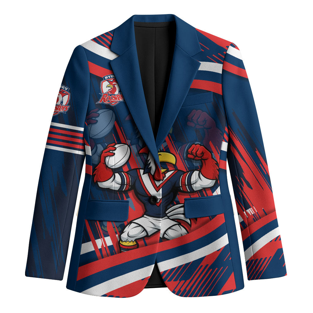 Roosters Rugby Mascot Blazer Fierce Athlete Graphic in Sports Style