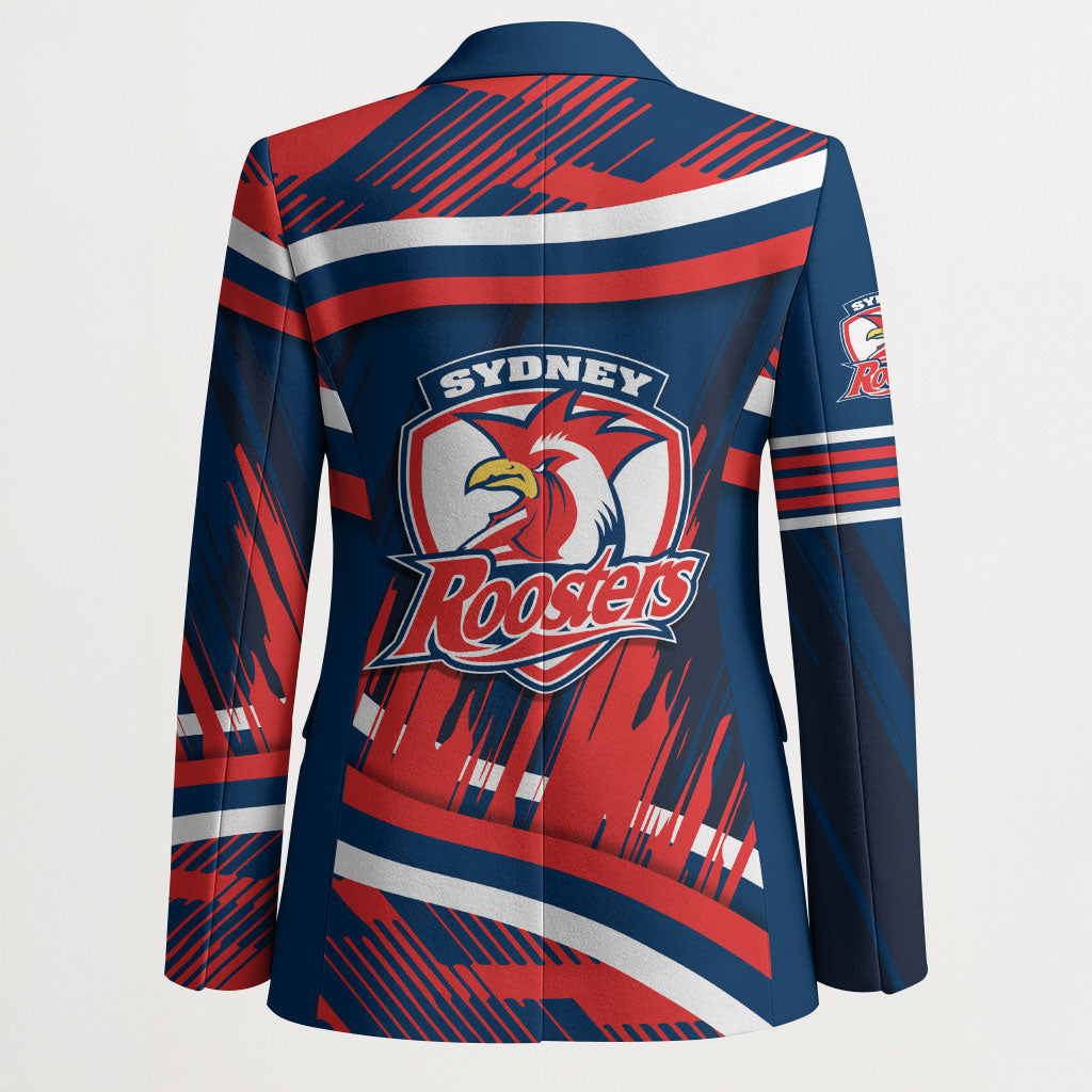 Roosters Rugby Mascot Blazer Fierce Athlete Graphic in Sports Style