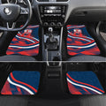 Roosters Rugby Mascot Car Mats Fierce Athlete Graphic in Sports Style