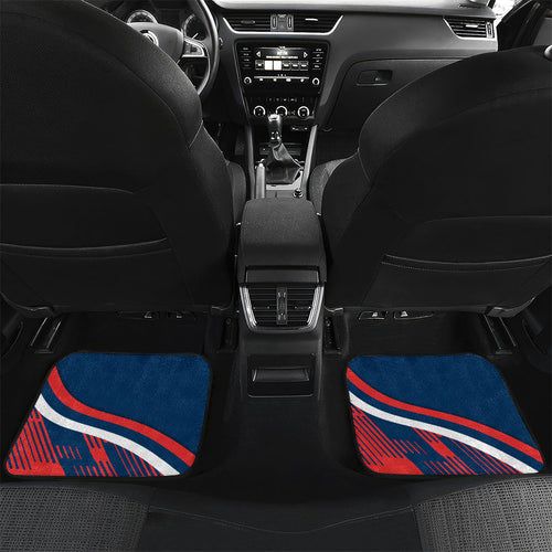 Roosters Rugby Mascot Car Mats Fierce Athlete Graphic in Sports Style