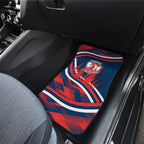 Roosters Rugby Mascot Car Mats Fierce Athlete Graphic in Sports Style