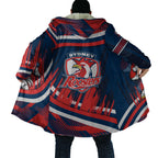 Roosters Rugby Mascot Cloak Fierce Athlete Graphic in Sports Style