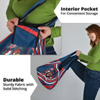 Roosters Rugby Mascot Grocery Bag Fierce Athlete Graphic in Sports Style