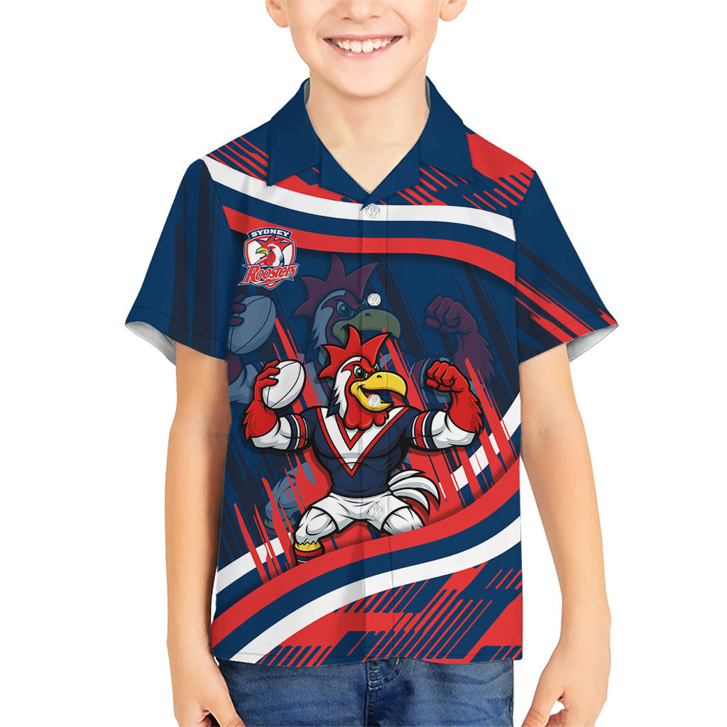 Roosters Rugby Mascot Hawaiian Shirt Fierce Athlete Graphic in Sports Style