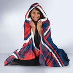 Roosters Rugby Mascot Hooded Blanket Fierce Athlete Graphic in Sports Style