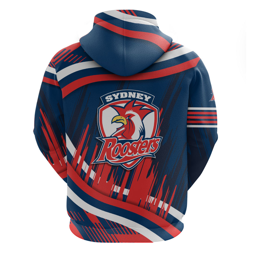 Roosters Rugby Mascot Hoodie Fierce Athlete Graphic in Sports Style