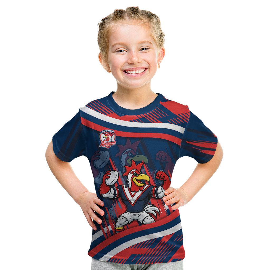 Roosters Rugby Mascot Kid T Shirt Fierce Athlete Graphic in Sports Style