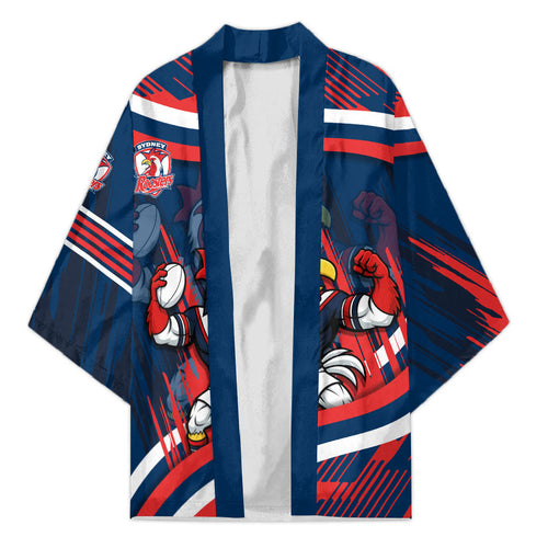 Roosters Rugby Mascot Kimono Fierce Athlete Graphic in Sports Style