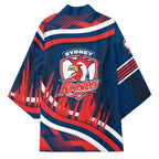 Roosters Rugby Mascot Kimono Fierce Athlete Graphic in Sports Style