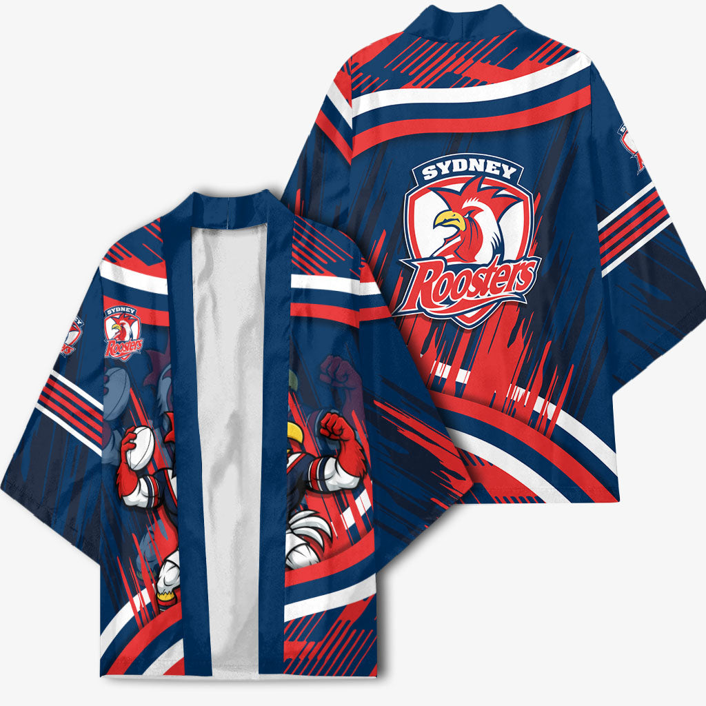Roosters Rugby Mascot Kimono Fierce Athlete Graphic in Sports Style