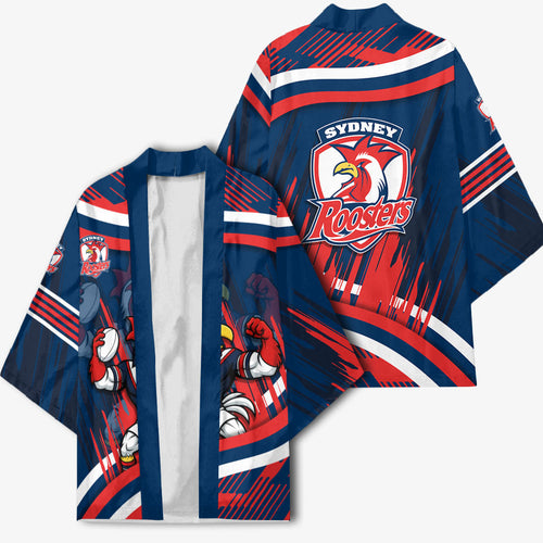 Roosters Rugby Mascot Kimono Fierce Athlete Graphic in Sports Style